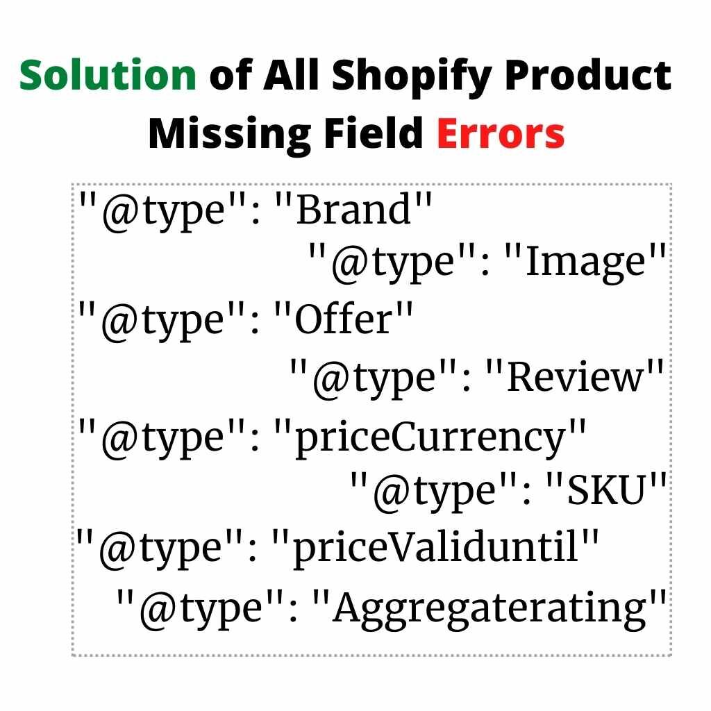 product missing field errors