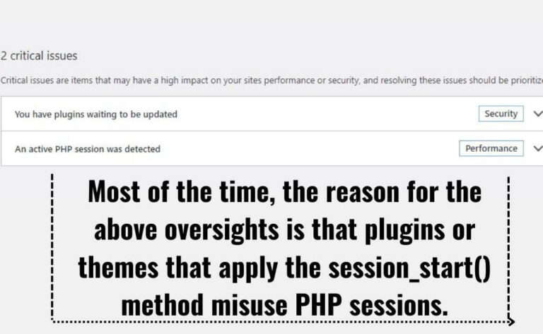 An Active PHP Session Was Detected WordPress - Fixed